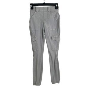 Spanx Pants Womens XS Pockets Cargo Pull‎ On Stretch Casual Skinny Ankle Gray